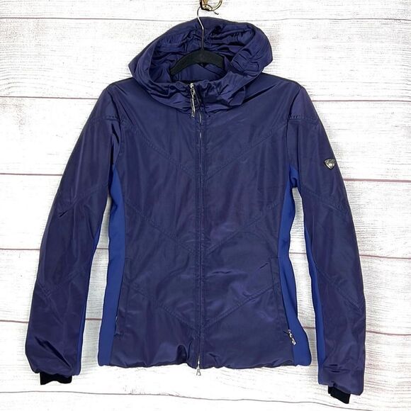 POSTCARD Italy Ski Winter Snow Blue Jacket with Hood size US 6 - Picture 2 of 15